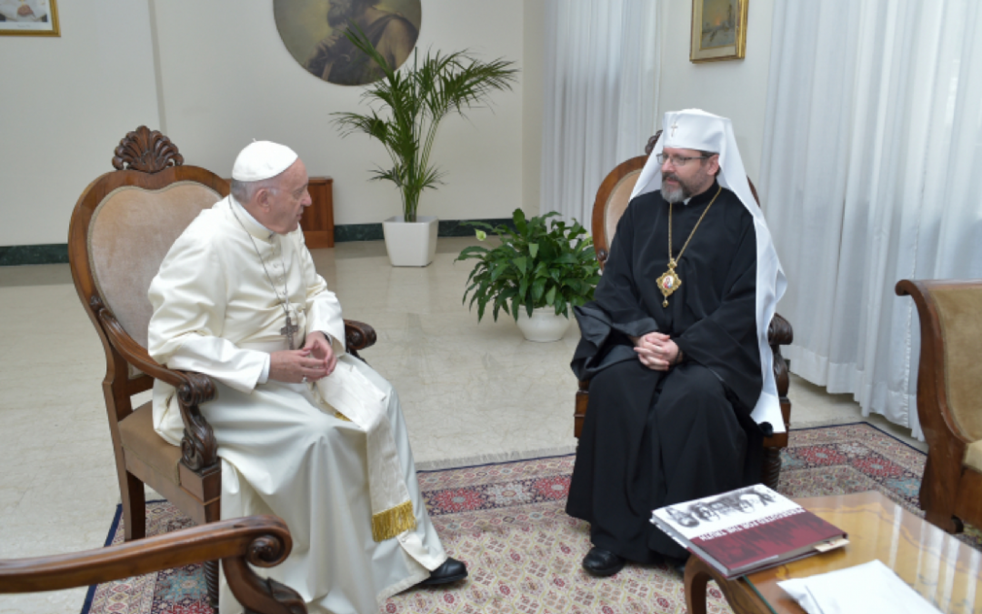 The Pope thanks the Ukrainian Greek-Catholic Church (UGCC) for its witness to the unity of Christ’s Church Pope Francis meets with His Beatitude Sviatoslav at the Vatican (ENG/UKR)