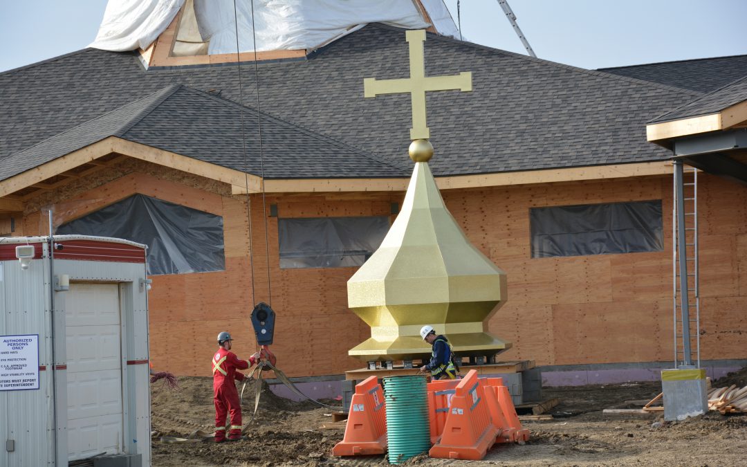 ‘We’ve waited 15 years for this’: New Ukrainian church for Sherwood Park parish topped off with golden dome